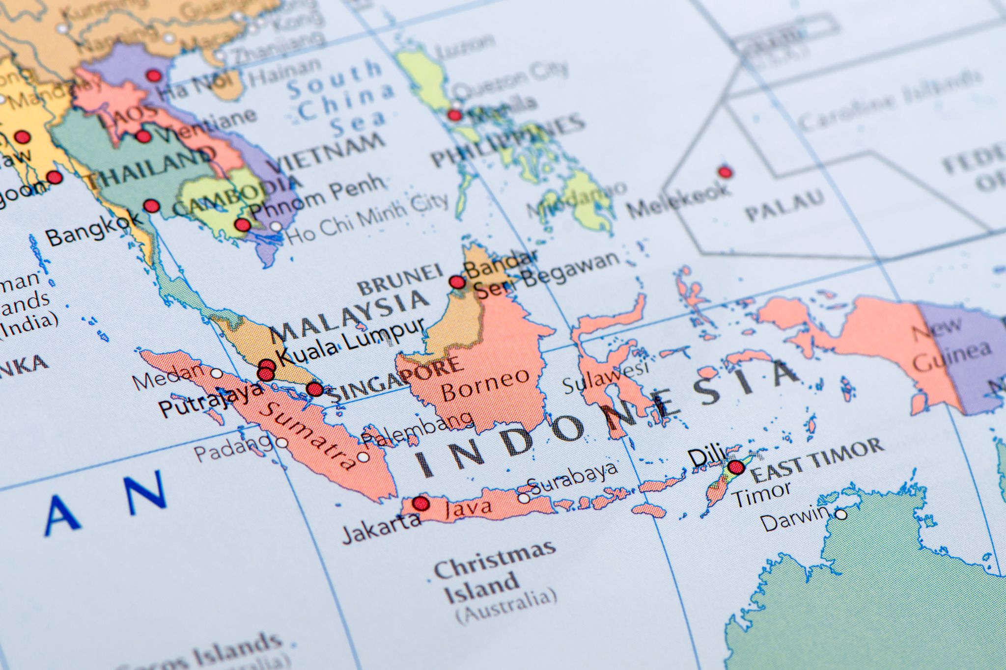 Image depicting a map highlighting Indonesia